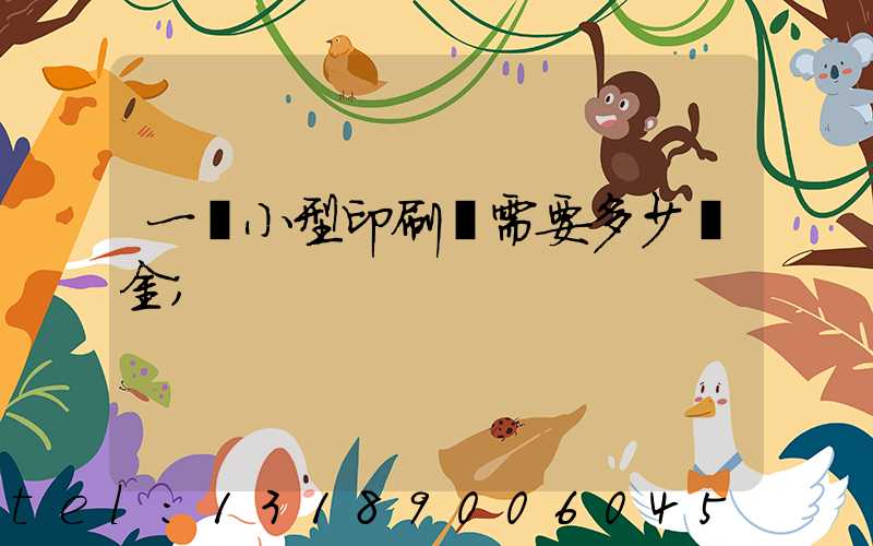 一個小型印刷廠需要多少資金