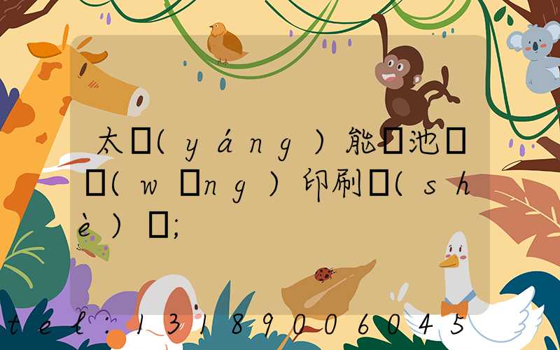 太陽(yáng)能電池絲網(wǎng)印刷設(shè)備